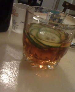 Maxine's cucumber manhattan