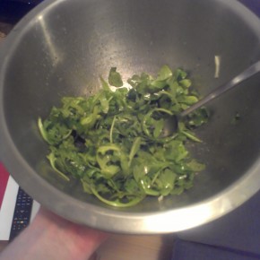 Arugula salad and lime vinaigrette Arugula salad and lime vinaigrette